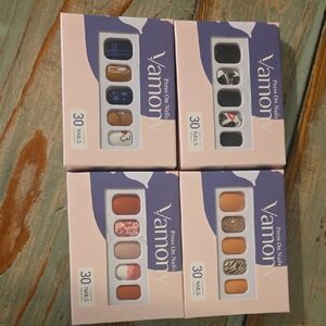 AMO Press-On Nails - Chic Patterns and Neutrals